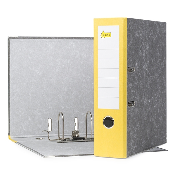 A4 lever arch file | 123ink cardboard | yellow 80mm 10610019C 10805015C 300170 - 1