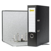 123ink black A4 plastic lever arch file binder