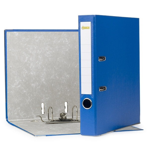 A4 lever arch file | 123ink plastic | blue 50mm 300105 - 1