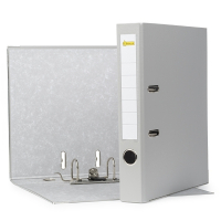 A4 lever arch file | 123ink plastic | grey 50mm | 5-pack