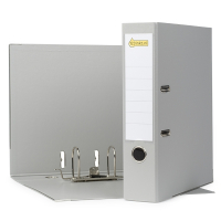 A4 lever arch file | 123ink plastic | grey 80mm | 5-pack
