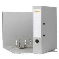A4 lever arch file | 123ink plastic | grey 80mm
