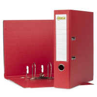 A4 lever arch file | 123ink plastic | red 80mm | 5-pack