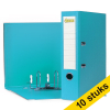 A4 lever arch file | 123ink plastic | turquoise 80mm 10-pack 300565 - 1