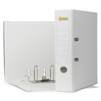 A4 lever arch file | 123ink plastic | white 80mm | 5-pack