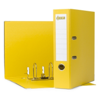 A4 lever arch file | 123ink plastic | yellow 80mm | 5-pack