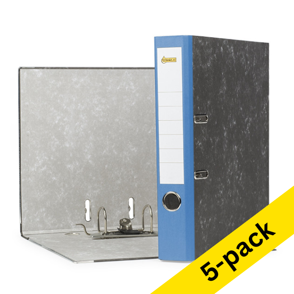 A4 lever arch file (50mm) | cardboard | 123ink blue | 5-pack 300669 - 1