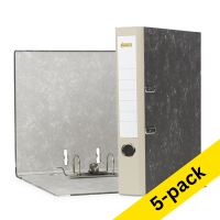 A4 lever arch file (50mm) | cardboard | 123ink grey | 5-pack