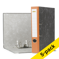 A4 lever arch file (50mm) | cardboard | 123ink orange | 5-pack