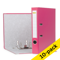 A4 lever arch file (50mm) | plastic | 123ink pink | 10-pack