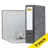A4 lever arch file (80mm) | cardboard | 123ink black | 5-pack