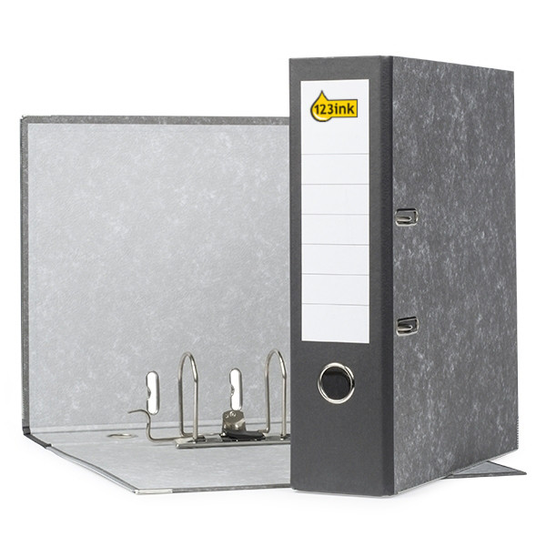 A4 lever arch file (80mm) | cardboard | 123ink black 300103 - 1