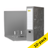 A4 lever arch file (80mm) | cardboard | 123ink cloudy grey | 10-pack 300553 - 1
