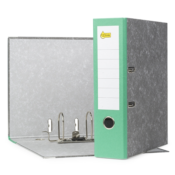 A4 lever arch file (80mm) | cardboard | 123ink green 300171 - 1