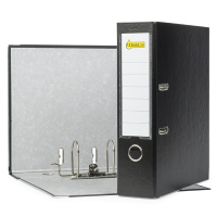A4 lever arch file (80mm) | plastic | 123ink black | 10-pack