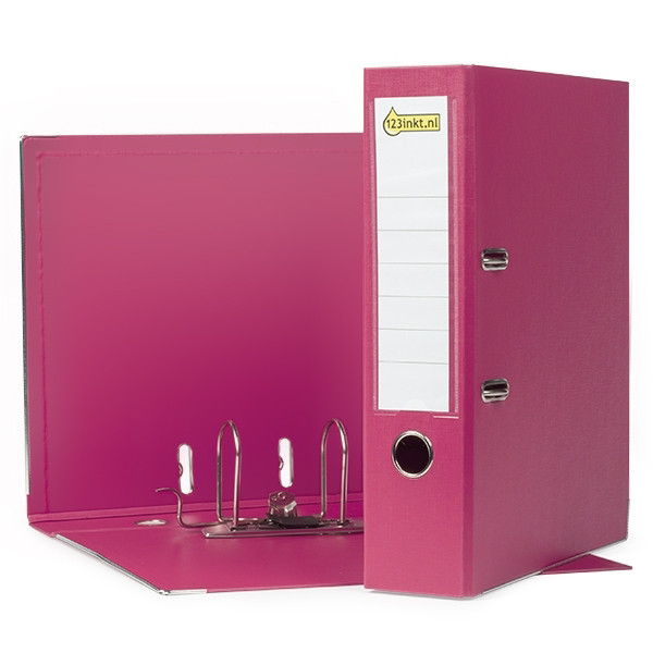 A4 lever arch file (80mm) | plastic | 123ink pink 300519 - 1