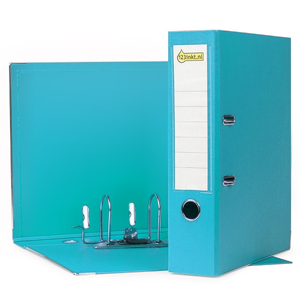 A4 lever arch file (80mm) | plastic | 123ink turquoise 300520 - 1