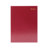 A5 Day per page appointments burgundy desk diary, 2026╽KFA51ABG26