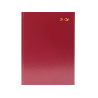 A5 Week to View burgundy desk diary, 2026 | KFA53BG26 299193