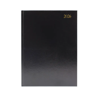 A5 Week to view black desk diary, 2026╽KFA53BK26 299194