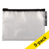 A5 black mesh pouch | 123ink | 5-pack 300604 - 1