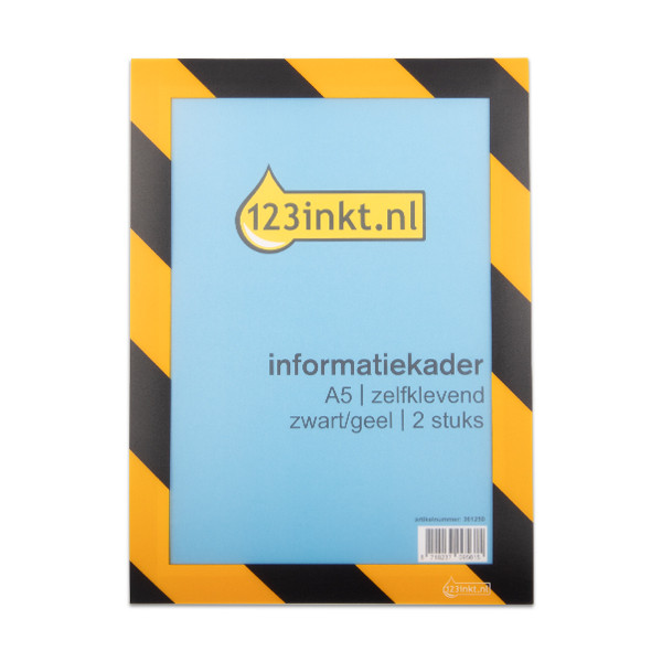 A5 display frame (black-yellow, self-adhesive) | 123ink | 2-pack 301250 - 1