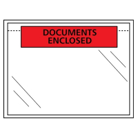 A6 "DOCUMENTS ENCLOSED" packing list envelope 165 x 122mm | transparent self-adhesive | 123ink | 100-pack 300769