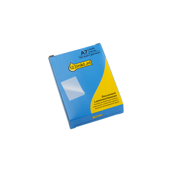 A7 laminating pouch 125 micron | glossy | 123ink | 100-pack 302891 - 1