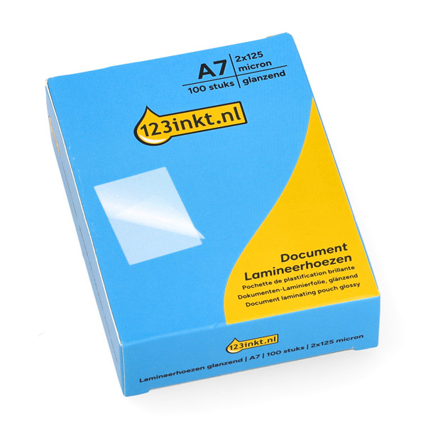 A7 laminating pouch 125 micron | glossy | 123ink | 100-pack 302891 - 1