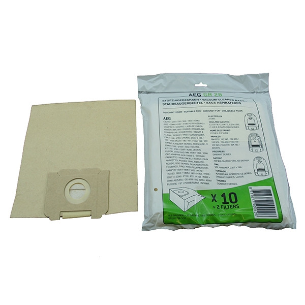 AEG-Electrolux GR 28 paper vacuum cleaner bags | 123ink version | 10 bags + 1 filter SAE00004 - 1