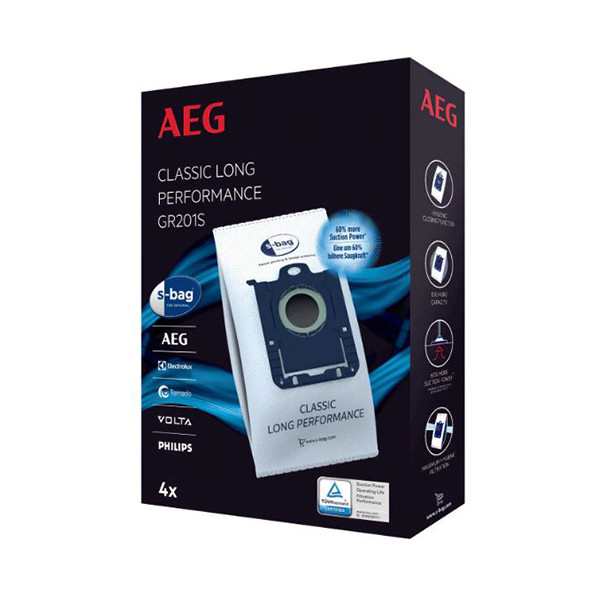 AEG-Electrolux S-bag Classic Long Performance microfibre vacuum cleaner bags | 12 bags (original AEG-Electrolux)  SAE01015 - 1