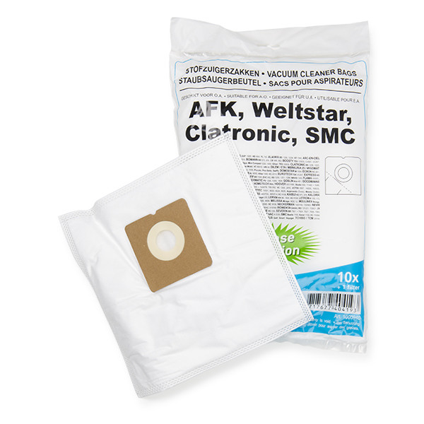 AFK microfibre vacuum cleaner bags | 10 bags + 1 filter (123ink version)  SAF00001 - 1