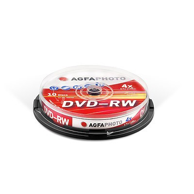 AgfaPhoto DVD-RW rewritable 10 in cakebox  097232 - 1