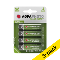 AgfaPhoto rechargeable AA battery | 3 x 4-pack