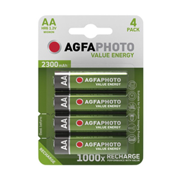 AgfaPhoto rechargeable AA battery | 4-pack 290028 - 1