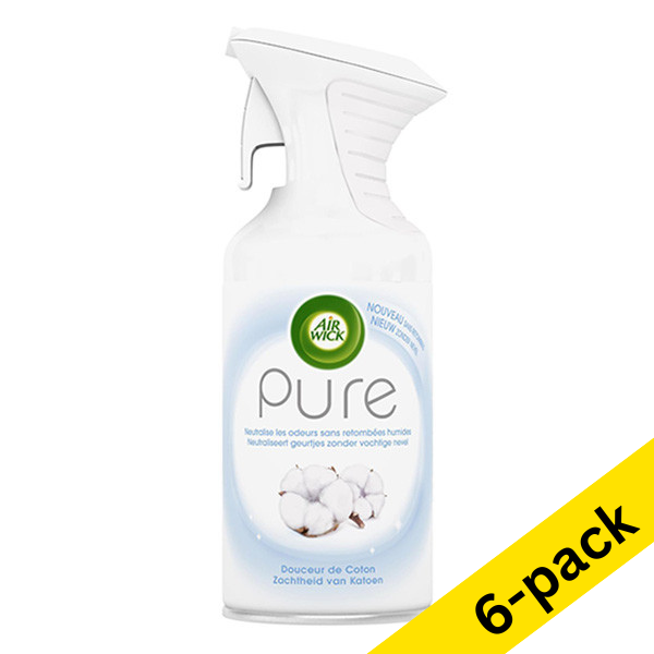 Air freshener 250ml | Air Wick Pure Cotton | 6-pack SAI01042 - 1