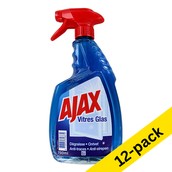 Glass cleaner spray 750ml | Ajax Triple Action | 12-pack SAJ00037 - 1