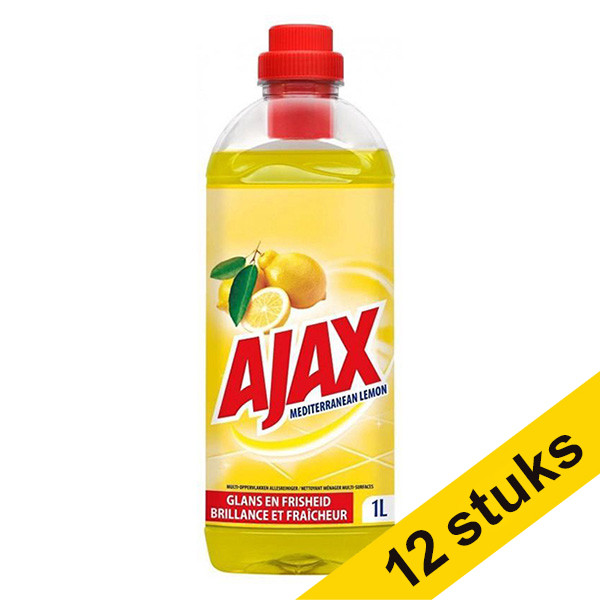 Ajax Mediterranean Lemon allpurpose cleaner, 1 litre (12pack) 123ink.ie