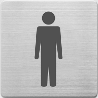 Alco stainless steel Mens WC sign, 90mm x 90mm AL-450-2 219061