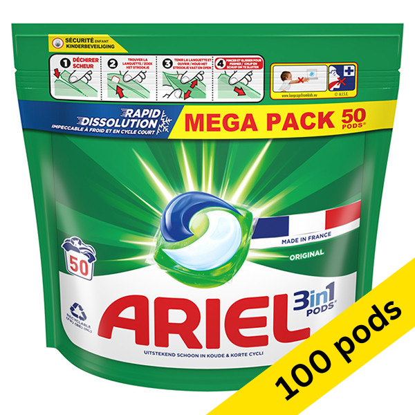 Detergent pods (100 washes) | Ariel All-in-1 Original SAR05231 - 1