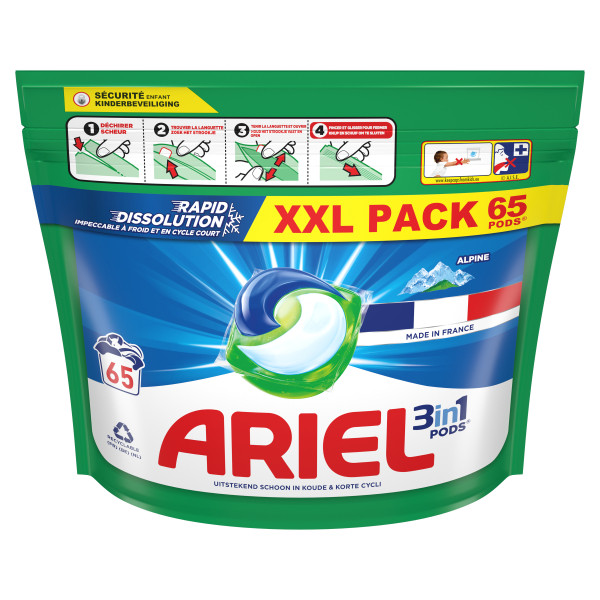 Detergent pods (130 pods) | Ariel 3-in-1 Alpine SAR05289 - 1