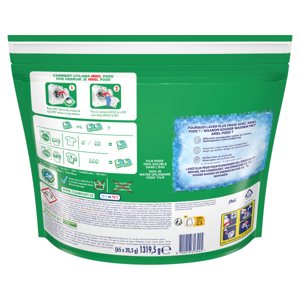 Detergent pods (65 pods) | Ariel 3-in-1 Alpine SAR05288 - 2