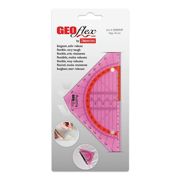 Aristo Geoflex neon pink flexible geo-triangle, 16cm AR-23009NP 206858 - 1