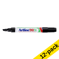 Artline 90 black marker pen, 2mm - 5mm (12-pack) 360553