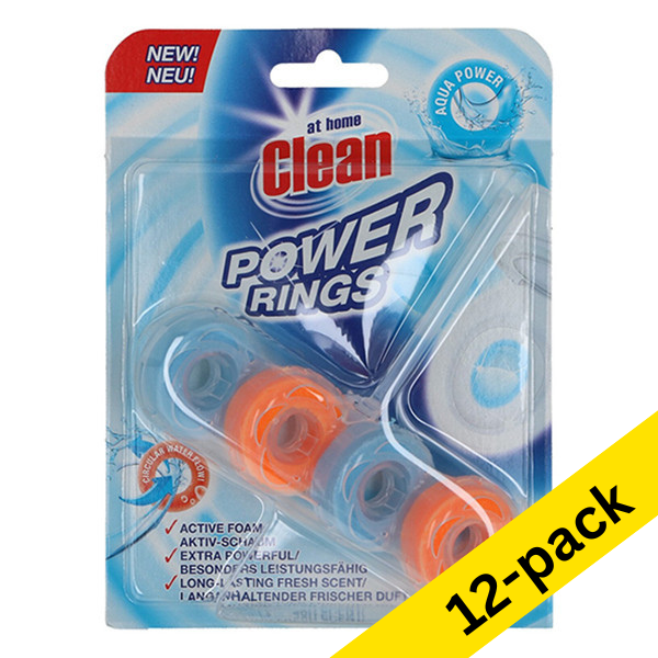 At Home Clean Power Rings Aqua Power toilet block, 40g (12-pack)  SAT00055 - 1