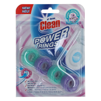 At Home Clean Power Rings Pure Lavender toilet block, 40g  SAT00060