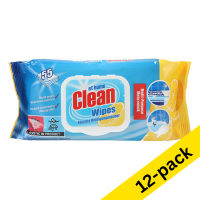 Cleaning wipes |  At Home Clean Lemon | 55-pack x12