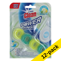 Toilet block 40g | At Home Clean Power Rings Fresh Citrus | 12-pack