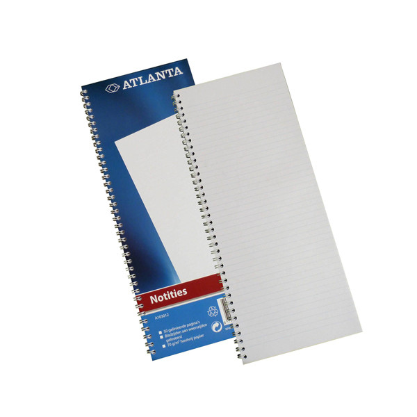 Atlanta 330mm x 135mm lined notebook with spiral, 100 sheets 2103012000 203056 - 1
