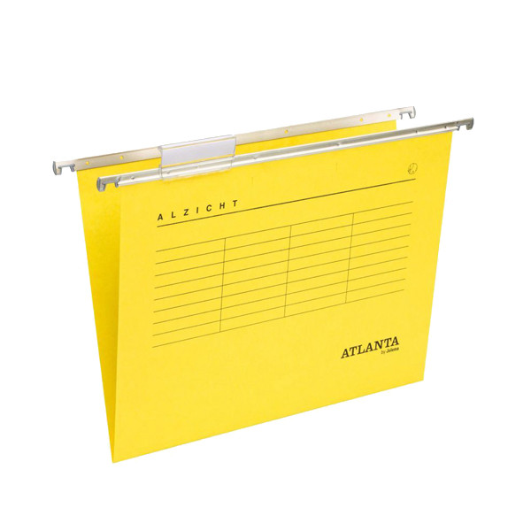 Atlanta Alzicht A4 yellow vertical hanging file with V-bottom, 330mm (25-pack) 2662024400 203029 - 1